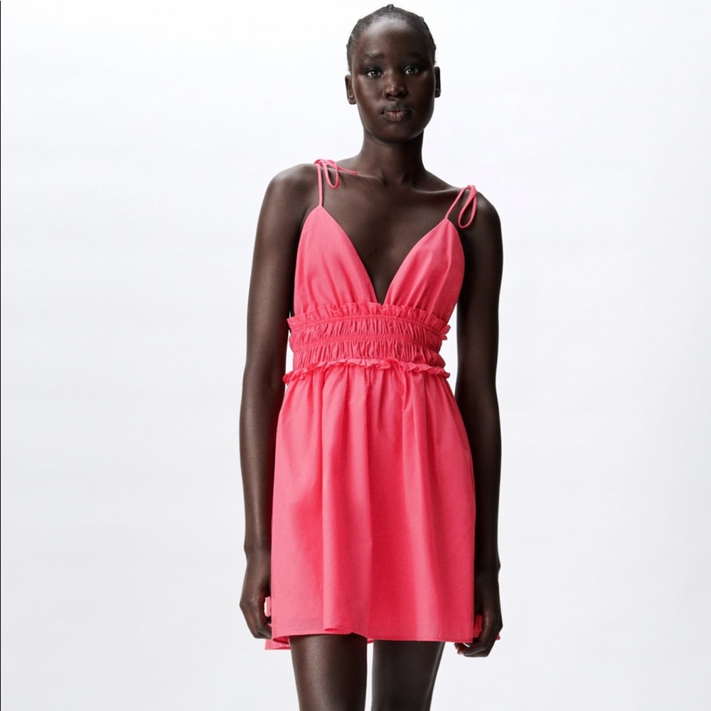 NWT Zara v neck mini dress
